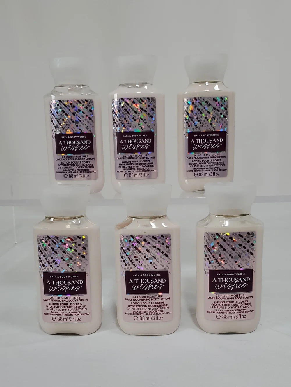 (6) Bath And Body Works A Thousand Wishes 24 Hour Moisture Body Lotion